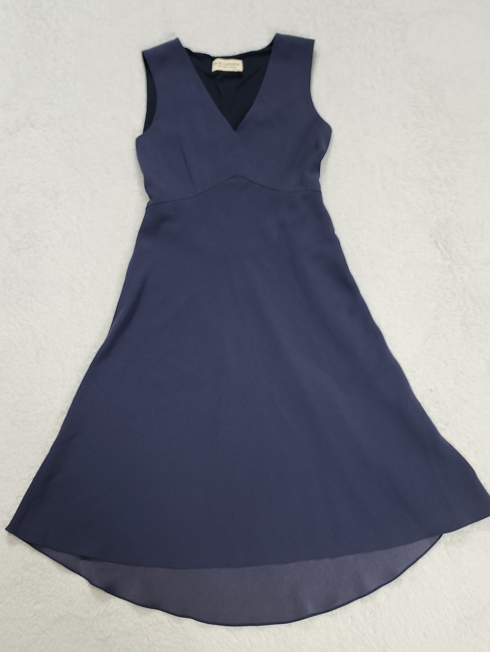 M.M. Lafleur Navy Sleevless V-Neck Midi Dress With Pockets - Picture 7 of 7